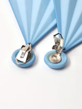 ビッグモチーフ イヤリング サックスブルー