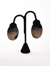 ブラック オーバルピアス