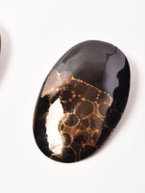 ブラック オーバルピアス