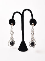 ブラックボール ダングルイヤリング