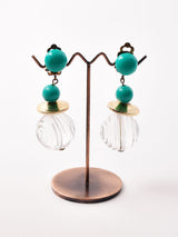 クリアボール ダングルイヤリング