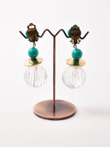 クリアボール ダングルイヤリング