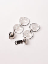 クリアボール×シルバーリング ダングルイヤリング