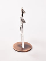 クリア×シルバー ダングルイヤリング