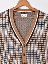 【3色展開】Elcamino チェック柄 ニット カーディガン