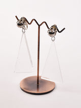 クリアトライアングル ダングルイヤリング