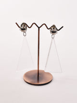 クリアトライアングル ダングルイヤリング