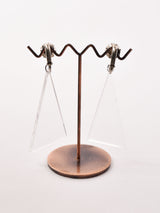 クリアトライアングル ダングルイヤリング