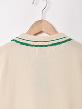 【3色展開】Elcamino ダブルボタン 半袖 ニットポロシャツ