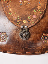 70's 型押し レザー ハンドバッグ