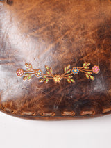 70's 型押し レザー ハンドバッグ