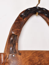 70's 型押し レザー ハンドバッグ