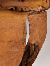 70's 型押し レザー ハンドバッグ