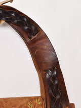 70's 型押し レザー ハンドバッグ