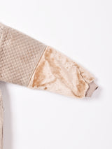 【3色展開】Meridian ベロア キルティングコート 切り替えフェイクファー