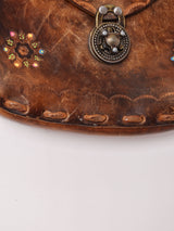 70's 型押し レザー ハンドバッグ
