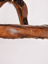 70's 型押し レザー ハンドバッグ