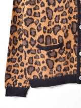 【4色展開】Backers レオパード柄 モヘア混カーディガン