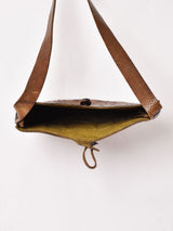 70's 型押し レザー ショルダーバッグ