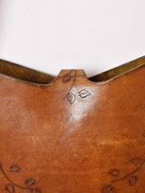 70's 型押し レザー ショルダーバッグ