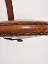 70's 型押し レザー ショルダーバッグ