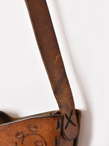 70's 型押し レザー ショルダーバッグ