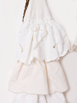 リメイク コットンレース フリルアームウォーマー