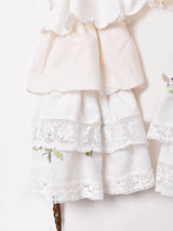 リメイク コットンレース フリルアームウォーマー