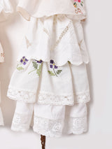 リメイク コットンレース フリルアームウォーマー