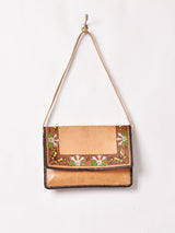 70's 型押し レザー ハンドバッグ