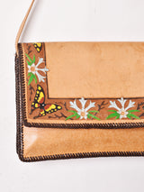 70's 型押し レザー ハンドバッグ