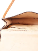 70's 型押し レザー ハンドバッグ