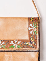 70's 型押し レザー ハンドバッグ