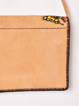 70's 型押し レザー ハンドバッグ