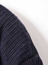 スエード×ニット デザインカーディガン