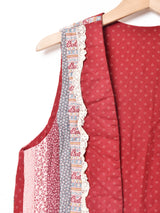 リバーシブル パッチワークベスト