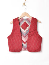 リバーシブル パッチワークベスト