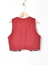 リバーシブル パッチワークベスト