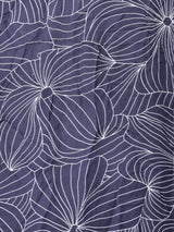 総柄 長袖シルクシャツ