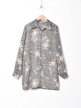 アメリカ製 花柄 長袖シャツ
