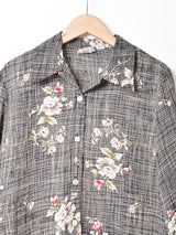 アメリカ製 花柄 長袖シャツ