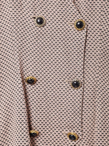 ノーカラーダブルボタントップス