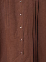 スタンドカラ—シアーシャツ