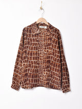 ダブルカラ— 総柄シャツ