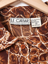 ダブルカラ— 総柄シャツ