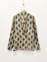 総柄 ダブルボタンシャツ