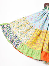 パッチワーク フレアスカート