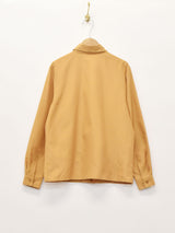 長袖 タックブラウス