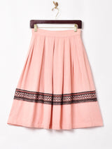 刺繍入り フレアスカート