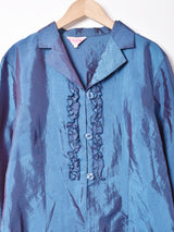 長袖フリルブラウス